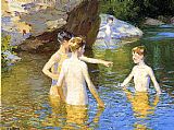 Edward Henry Potthast Canvas Paintings - In the Summertime